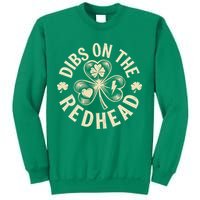 Funny Shamrock Irish St Patricks Day Dibs On The Redhead Sweatshirt