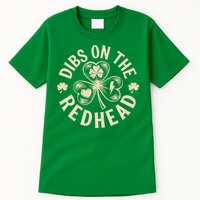Funny Shamrock Irish St Patricks Day Dibs On The Redhead Tall T-Shirt