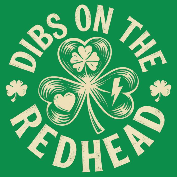 Funny Shamrock Irish St Patricks Day Dibs On The Redhead Tall T-Shirt