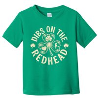 Funny Shamrock Irish St Patricks Day Dibs On The Redhead Toddler T-Shirt