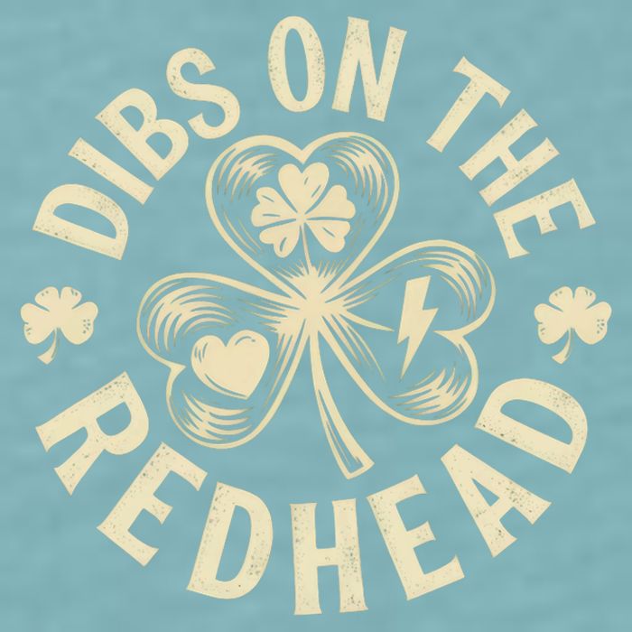 Funny Shamrock Irish St Patricks Day Dibs On The Redhead Sueded Cloud Jersey T-Shirt
