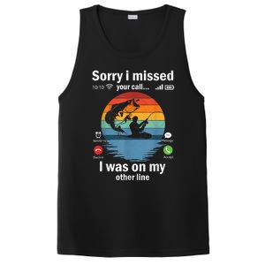 Funny Sorry I Missed Your Call Was On Other Line Meme Fish Funny Fly Fishing PosiCharge Competitor Tank