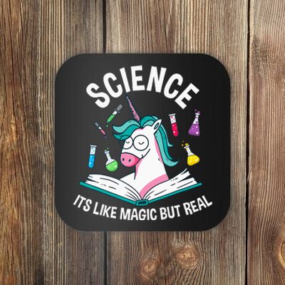 Funny Science Is Like Magic But Real Unicorn Funny Science Coaster