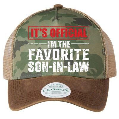 Funny Son In Law Im The Favorite Son In Law Legacy Tie Dye Trucker Hat