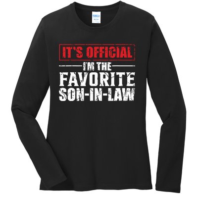 Funny Son In Law Im The Favorite Son In Law Ladies Long Sleeve Shirt