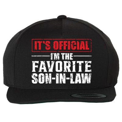 Funny Son In Law Im The Favorite Son In Law Wool Snapback Cap