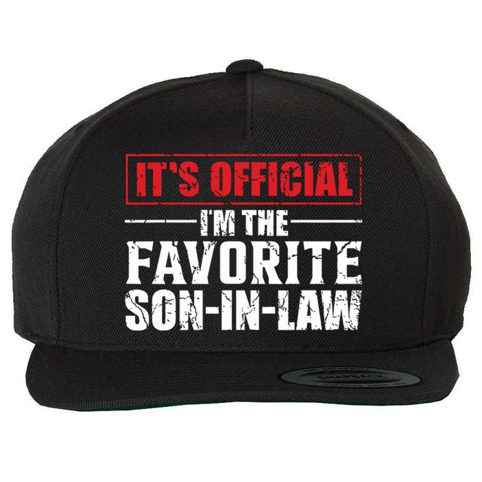 Funny Son In Law Im The Favorite Son In Law Wool Snapback Cap