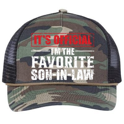 Funny Son In Law Im The Favorite Son In Law Retro Rope Trucker Hat Cap