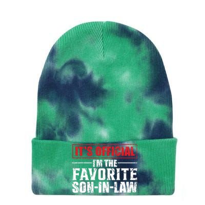 Funny Son In Law Im The Favorite Son In Law Tie Dye 12in Knit Beanie