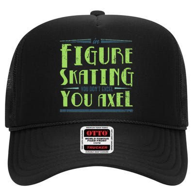 Figure Skater Ice Skates  Ice Rink Figure Skating  High Crown Mesh Back Trucker Hat