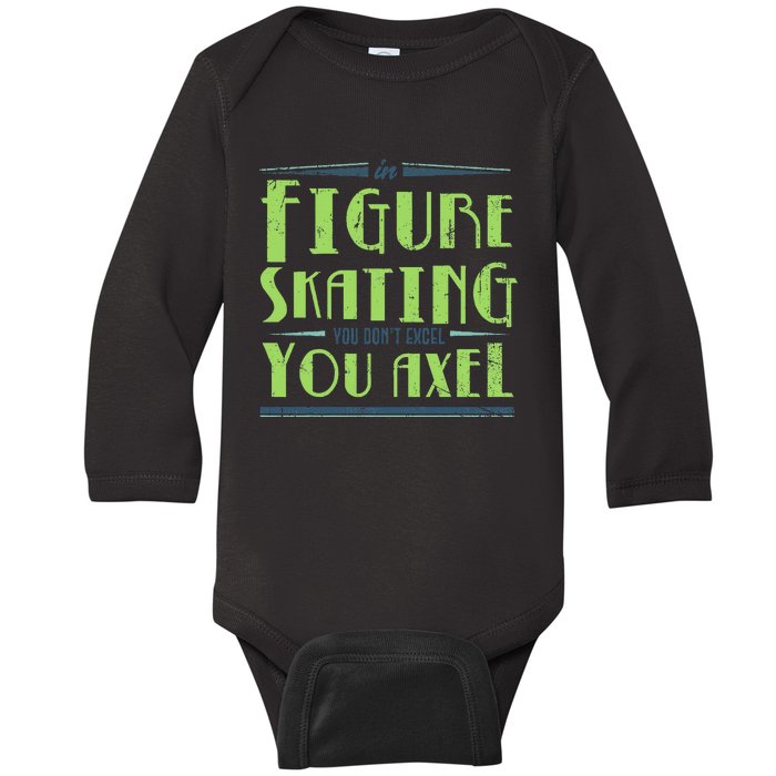 Figure Skater Ice Skates  Ice Rink Figure Skating  Baby Long Sleeve Bodysuit