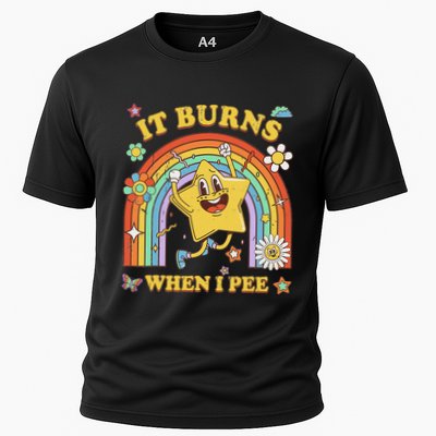 Funny Saying It Burns When I Pee Sarcastic Meme Performance Shirt