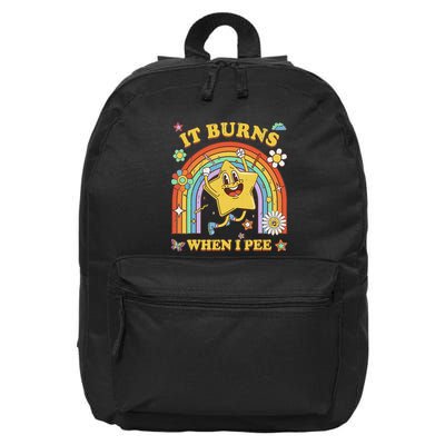 Funny Saying It Burns When I Pee Sarcastic Meme 16 in Basic Backpack
