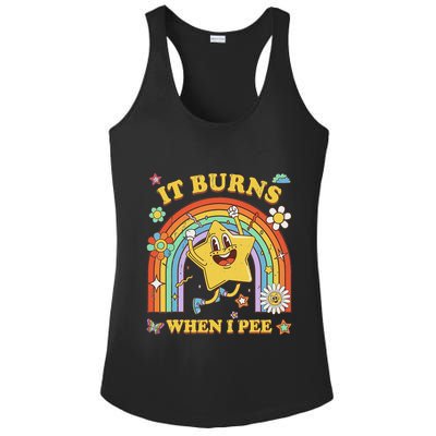 Funny Saying It Burns When I Pee Sarcastic Meme Ladies PosiCharge Competitor Racerback Tank