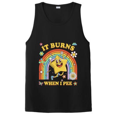 Funny Saying It Burns When I Pee Sarcastic Meme PosiCharge Competitor Tank