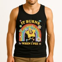 Funny Saying It Burns When I Pee Sarcastic Meme Tank Top