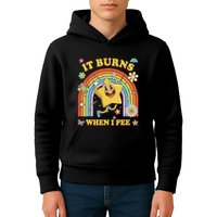 Funny Saying It Burns When I Pee Sarcastic Meme Kids Hoodie