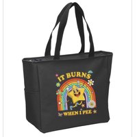Funny Saying It Burns When I Pee Sarcastic Meme Zip Tote Bag