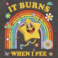 Funny Saying It Burns When I Pee Sarcastic Meme Vector Backpack