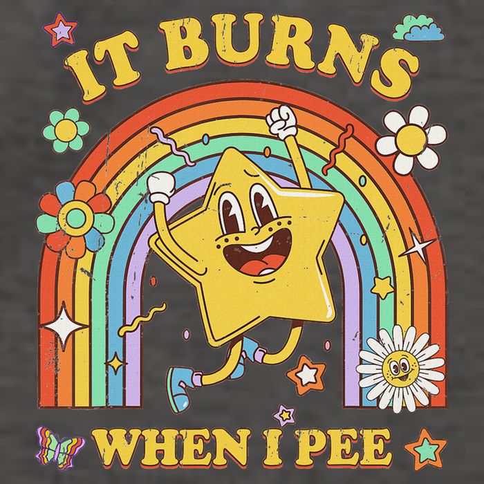 Funny Saying It Burns When I Pee Sarcastic Meme Vector Backpack