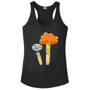 Funny Science I Think Youre Overreacting Nerd Chemistry Gift Ladies PosiCharge Competitor Racerback Tank