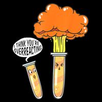 Funny Science I Think Youre Overreacting Nerd Chemistry Gift Cropped Pullover Crew