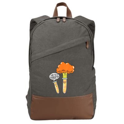 Funny Science I Think Youre Overreacting Nerd Chemistry Gift Cotton Canvas Backpack