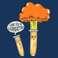 Funny Science I Think Youre Overreacting Nerd Chemistry Gift Drawstring Bag