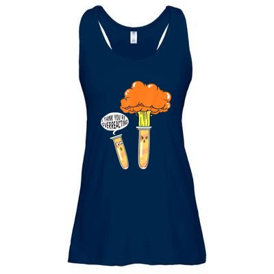 Funny Science I Think Youre Overreacting Nerd Chemistry Gift Ladies Essential Flowy Tank