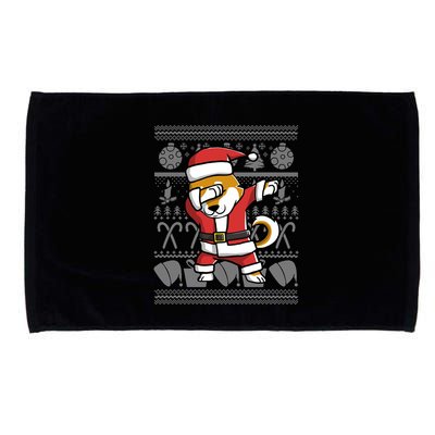 Funny Shiba Inu Dabbing Dog Dab Ugly Christmas Cool Gift Microfiber Hand Towel