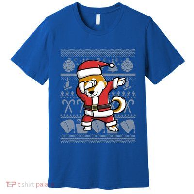Funny Shiba Inu Dabbing Dog Dab Ugly Christmas Cool Gift Premium T-Shirt