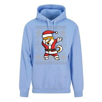 Funny Shiba Inu Dabbing Dog Dab Ugly Christmas Cool Gift Unisex Surf Hoodie