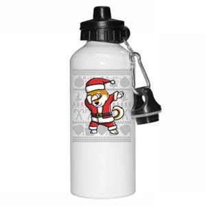 Funny Shiba Inu Dabbing Dog Dab Ugly Christmas Cool Gift Aluminum Water Bottle 