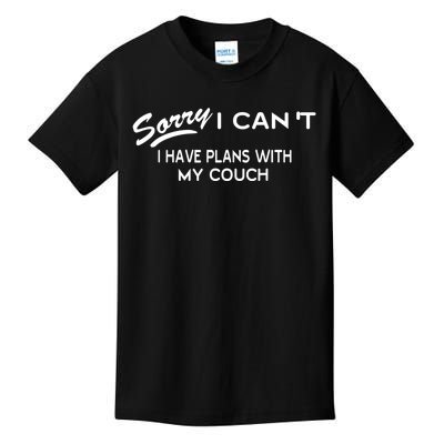 Funny Sorry I Cant I Have Plans With My COUCH Kids T-Shirt