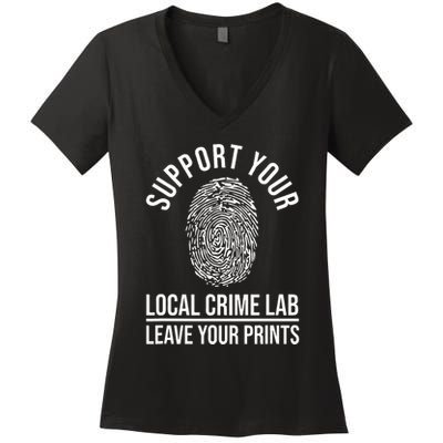 Forensic Science Investigator Forensic Scientist Women's V-Neck T-Shirt
