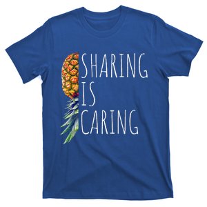 Funny Sharing Is Caring Upside Down Pineapple Swinger T-Shirt