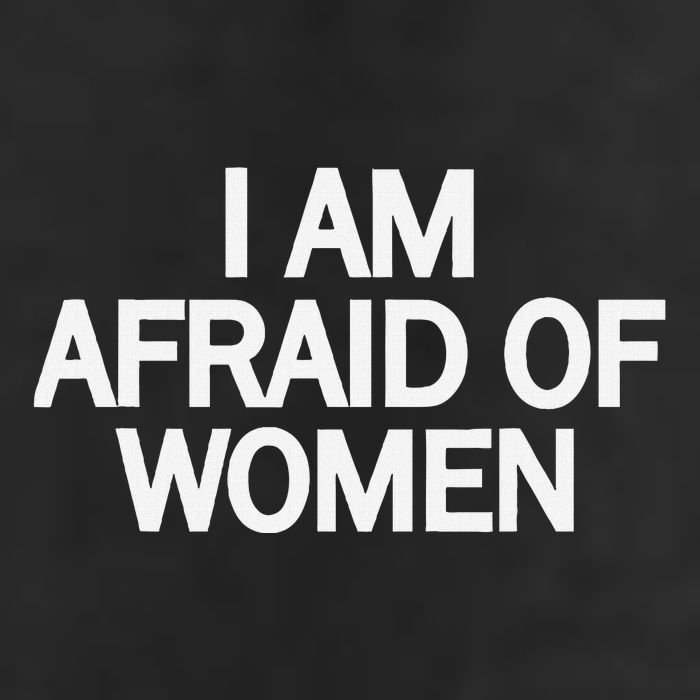 Funny Saying IM Afraid Of Women 7 Panel Mesh Trucker Snapback Hat