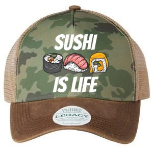 Funny Sushi Is Life Food Lover Gift Legacy Tie Dye Trucker Hat