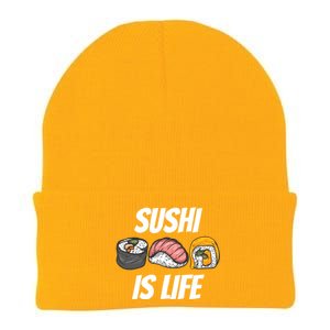 Funny Sushi Is Life Food Lover Gift Knit Cap Winter Beanie