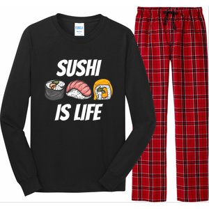 Funny Sushi Is Life Food Lover Gift Long Sleeve Pajama Set