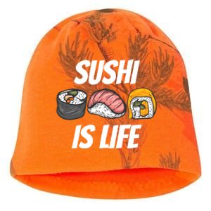 Funny Sushi Is Life Food Lover Gift Kati - Camo Knit Beanie