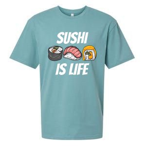 Funny Sushi Is Life Food Lover Gift Sueded Cloud Jersey T-Shirt