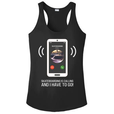 Funny Skateboarding Is Calling Gift Ladies PosiCharge Competitor Racerback Tank