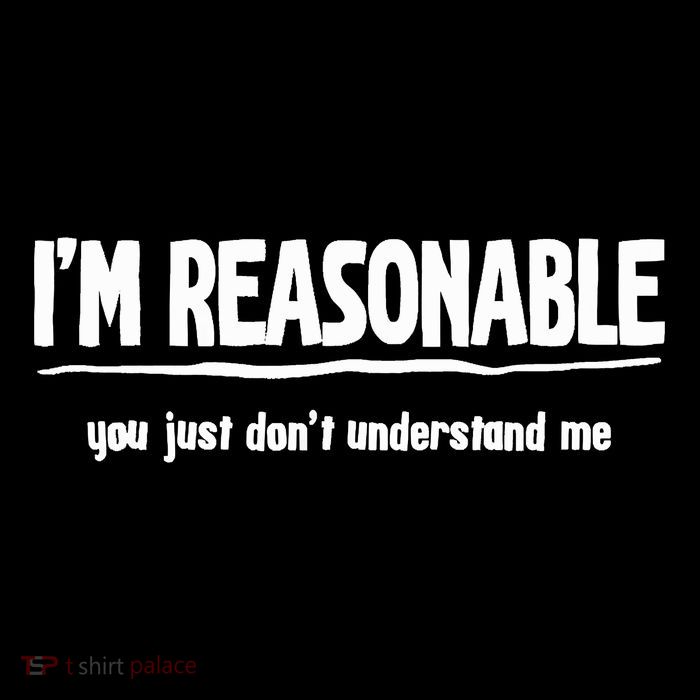 Funny Sarcastic Im Reasonable You Dont Understand T-Shirt
