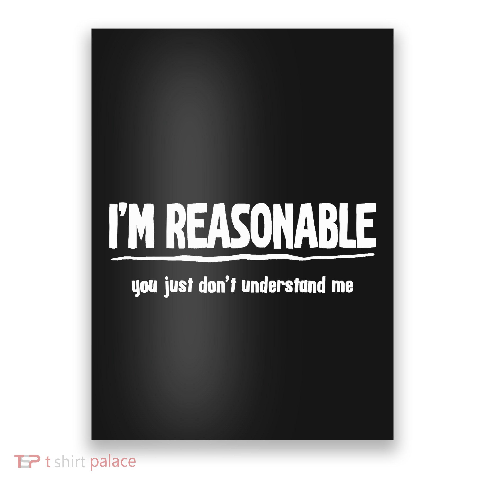 Funny Sarcastic Im Reasonable You Dont Understand Poster