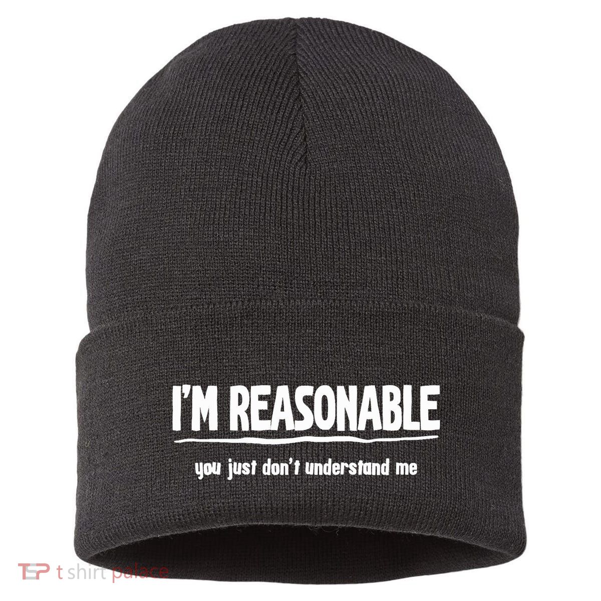 Funny Sarcastic Im Reasonable You Dont Understand Sustainable Knit Beanie