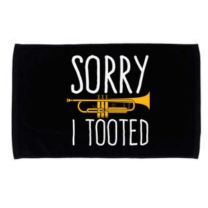 Funny Sorry I Tooted Trumpet Band Microfiber Hand Towel