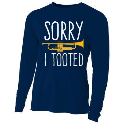 Funny Sorry I Tooted Trumpet Band Cooling Performance Long Sleeve Crew