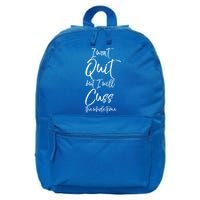 Funny Sarcastic I Wont Quit But I Will Cuss The Whole Time Cool Gift 16 in Basic Backpack