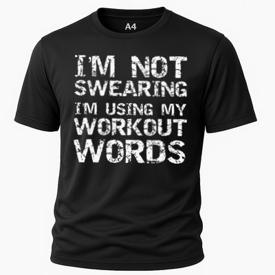 Funny Saying Im Not Swearing Im Using My Workout Words Performance Shirt